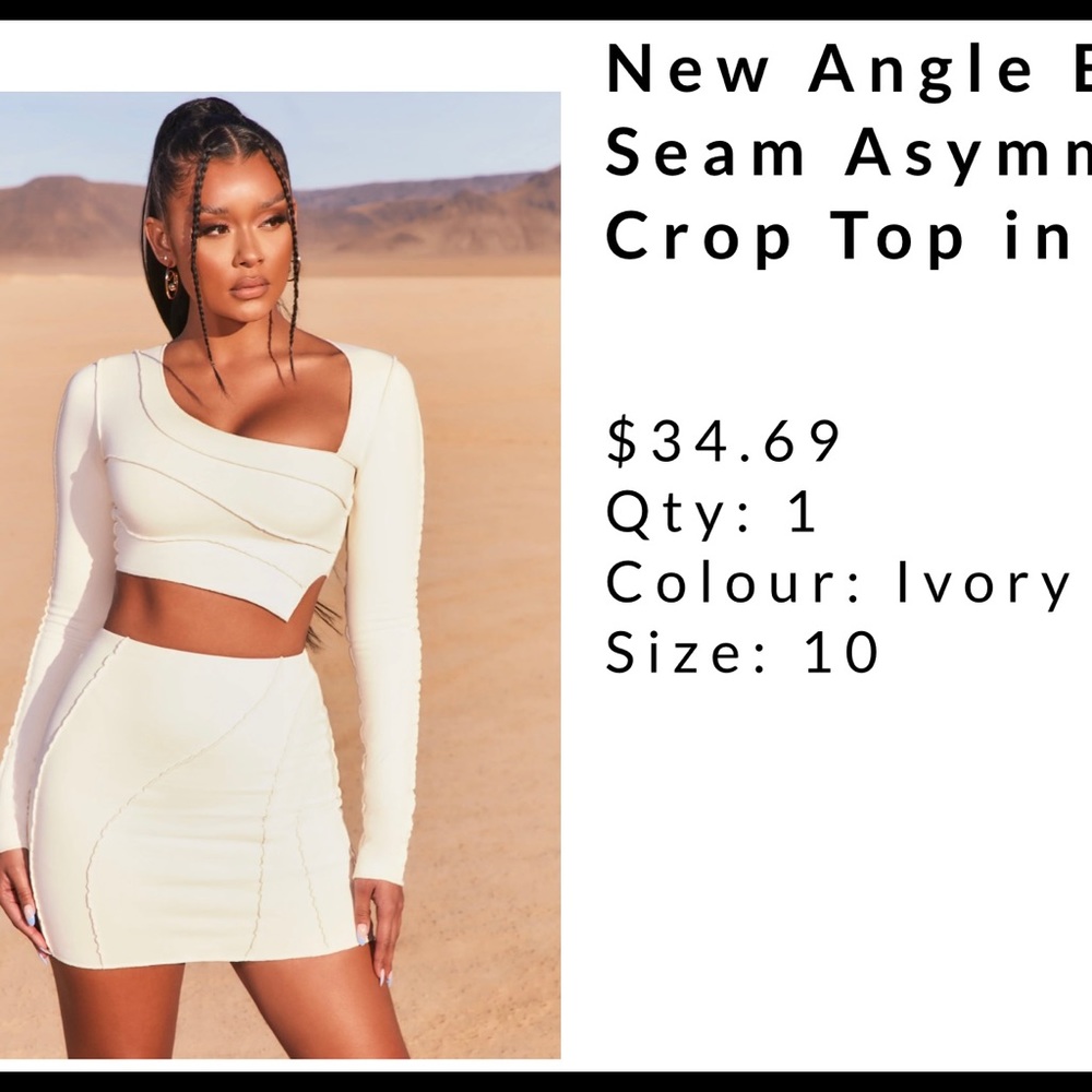Super cute asymmetrical crop top